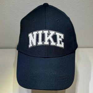Nike Spell Out Strapback Hat Adjustable Obsidian | OSFM